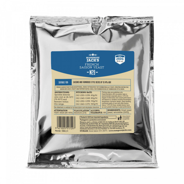 Trocken Bierhefe French Saison M29 - 250 g - Mangrove Jack's Craft series