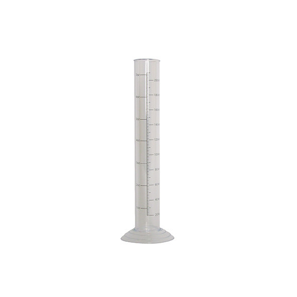 Graduierter Messzylinder 200 ml - alkoholbeständiger Kunststoff