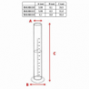 Graduierter Messzylinder 200 ml - alkoholbeständiger Kunststoff 2