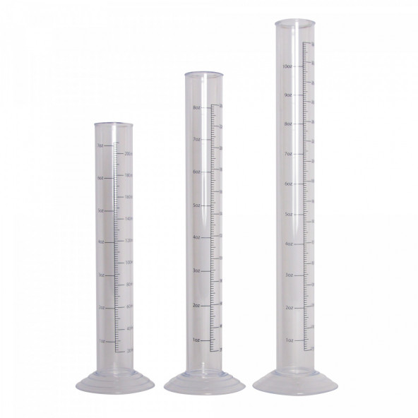 Graduierter Messzylinder 200 ml - alkoholbeständiger Kunststoff 1