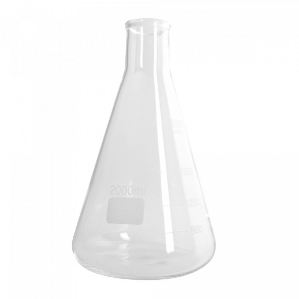 Erlenmeyer 2000 ml graduiert, hitzebeständig
