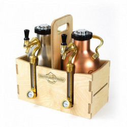 GrowlerWerks uKeg™ 64 Transportkiste aus Holz
