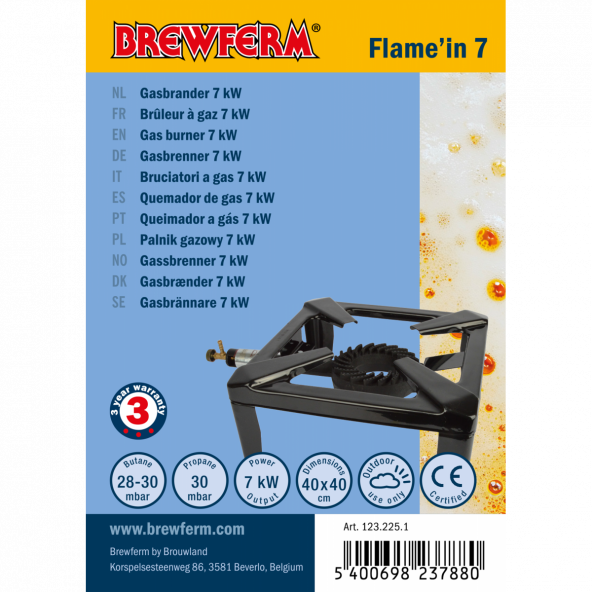 Brewferm Gasbrenner Flame'in 7 4