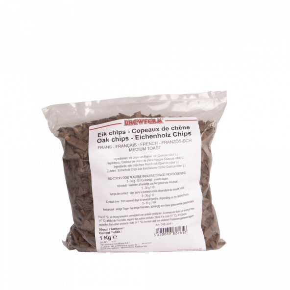 Brewferm Eichenholz Chips französisch - mittleres Toasting 1 kg 1