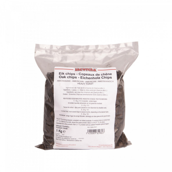Brewferm Eichenholz Chips amerikanisch - starkes Toasting 1 kg 1