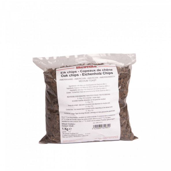 Brewferm Eichenholz Chips amerikanisch - mittleres Toasting 1 kg 1