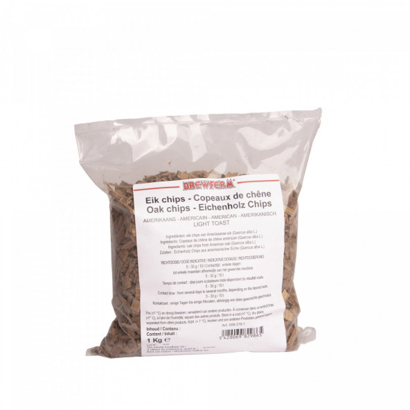 Brewferm Eichenholz Chips amerikanisch - leichtes Toasting 1 kg 1