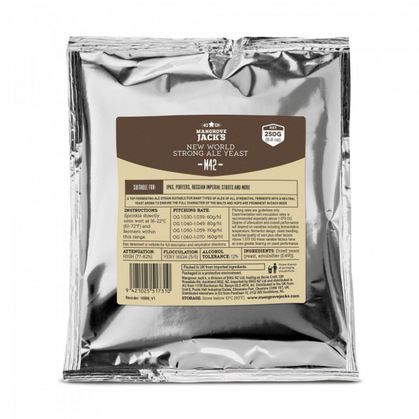 Trocken Bierhefe New World Strong Ale M42 - 250 g - Mangrove Jack's Craft Series