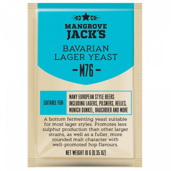 Trocken Bierhefe Bavarian Lager M76 - 10 g - Mangrove Jack's Craft Series
