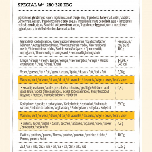 Weyermann® Special W® 280-320 EBC 25 kg 3