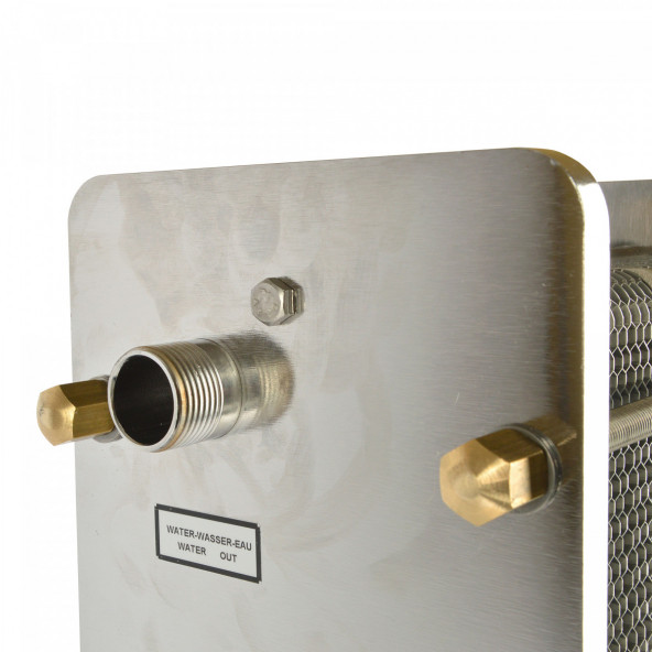 Würzekühler Zweikammermodell - Edelstahl - 1000 l/h - DN40 4