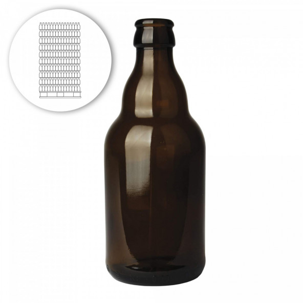 Bierflasche Steinie III 33 cl, 26 mm - Palette 2640 St.