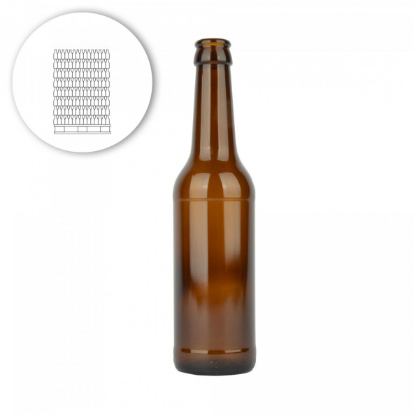 Bierflasche Longneck 33 cl, 26 mm - Palette 2888 St.