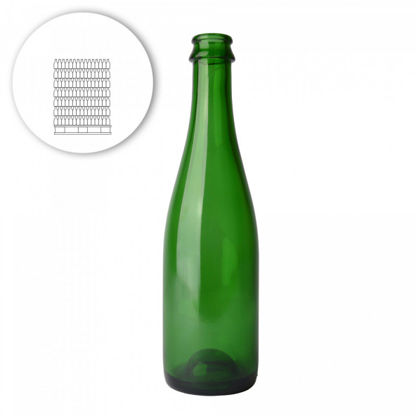 Geuze/Sektflasche 37,5 cl, grün, 29 mm - Palette 1904 St.