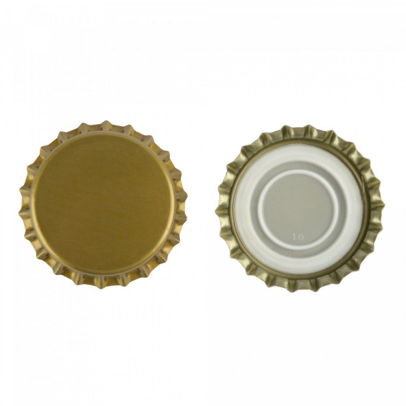 Kronkorken 29 mm gold - profilierte Einlage - 1.000 St. 1