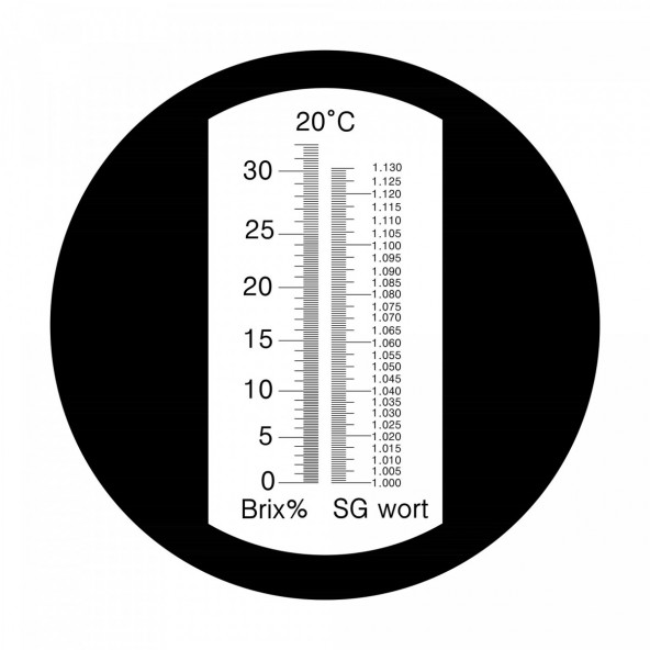 Refraktometer 0-32 % Brix + 1.000-1.130 Spezifisches Gewicht mit ATC 5