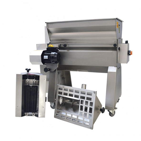 Abbeermaschine / Traubenquetscher  mit Gummilklappen und Anti-Riss-Trommel 6
