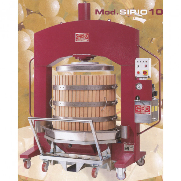 Elektro-hydraulische Obstpresse 900 l mit Fahrgestell