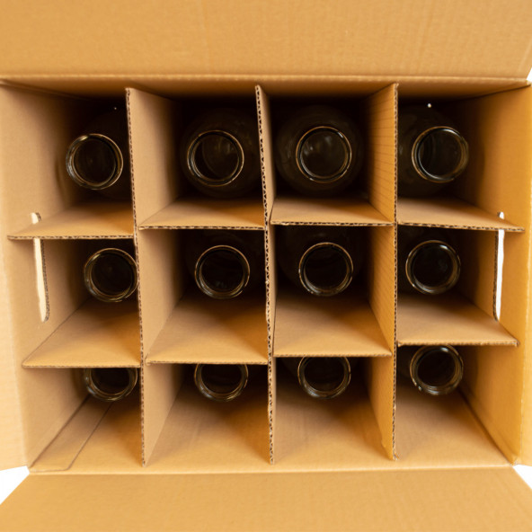 Saftflasche weiß 1 Liter ohne Twist-off Deckel 48 mm, Karton 12 St. 1