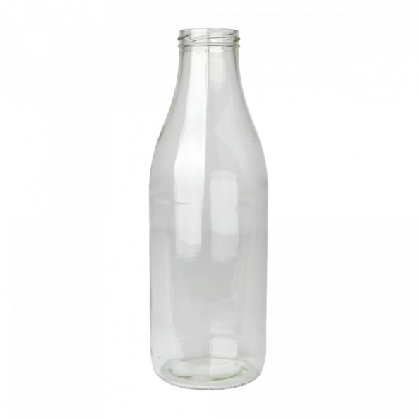 Saftflasche weiß 1 Liter ohne Twist-off Deckel 48 mm, Karton 12 St. 3