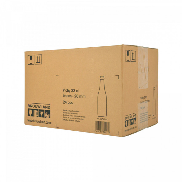 Bierflasche Vichy 33 cl, braun, 26 mm, Karton 24 St. 2
