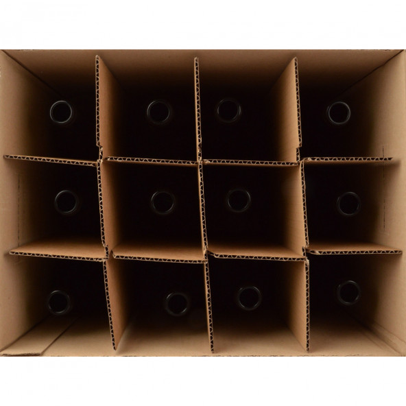 Weinflasche Bordeaux 75 cl, grün, Karton 12 St. 1