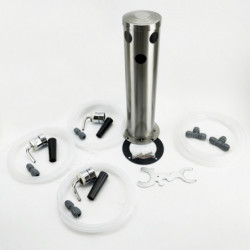 Tap Font Kit 3 taps - gebürstetes Edelstahl