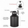 GrowlerWerks uKeg™ Go Big 128 Tungsten - 3,8 l 3