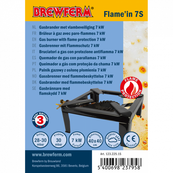 Brewferm Gasbrenner Flame'in 7S 6