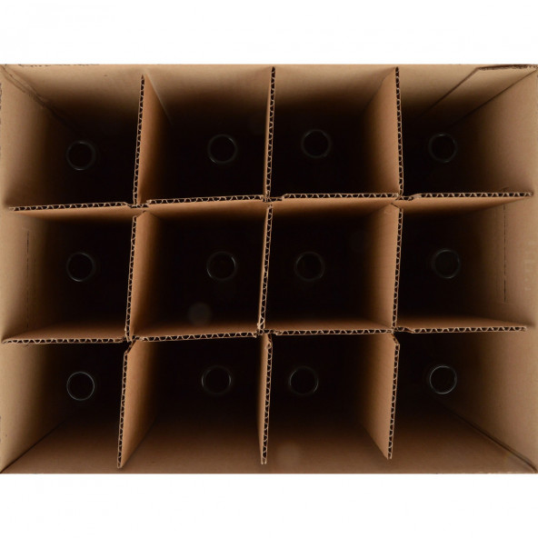 Weinflasche Burgund 75 cl, Olivengrün, Karton 12 St. 1