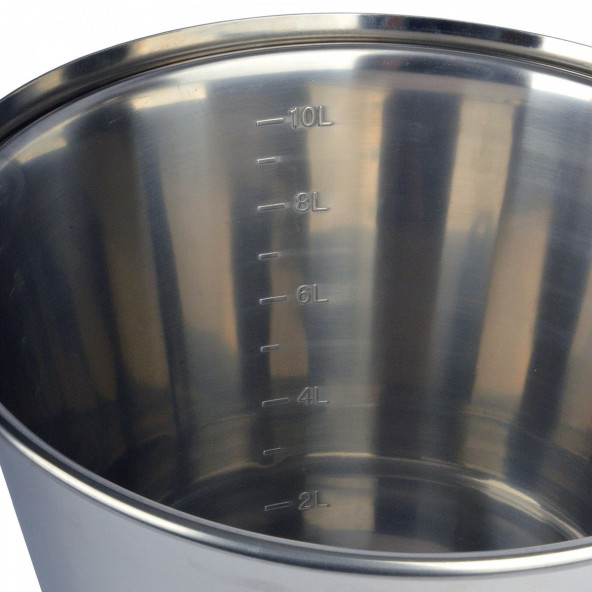 Graduierter Eimer aus Edelstahl - 10 Liter 1