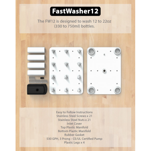 FastWasher 12 Waschsystem für 12 Flaschen 6