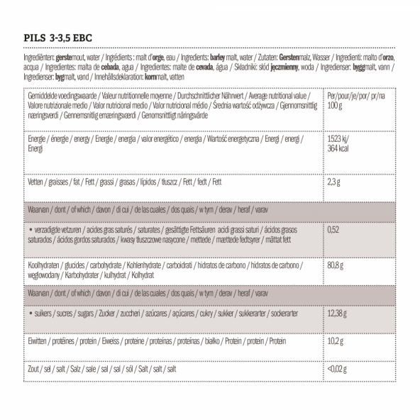 Castle Malting Pilsner Malz 3-3,5 EBC 5 kg 2