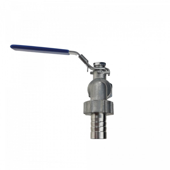 Kugelhahn 1/2" mit Kontermutter und 13 mm Schlauchtülle 1