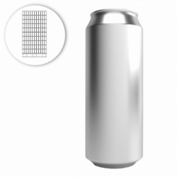 Aluminiumdose 50 cl silber -  Palette 2723 St.