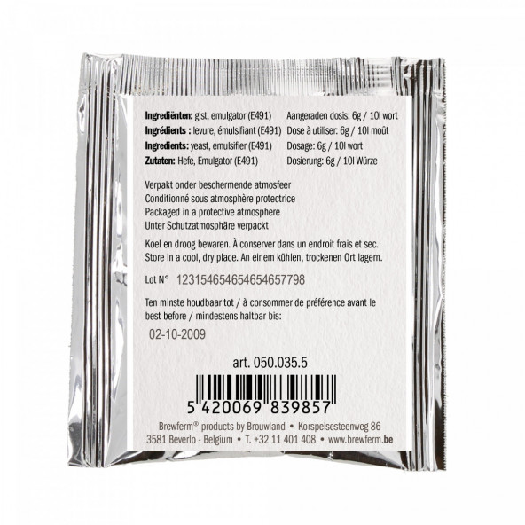 Brewferm trocken Bierhefe Top 6 g 1