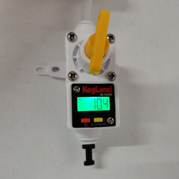 Digitales beleuchtetes Mini-Manometer 0-90 psi (0-6,2 bar) für integrierte Blowtie- und In-Line-Regler 2
