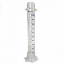 Graduierter Messzylinder aus Glas 1000 ml - Kunststoff-Fuß