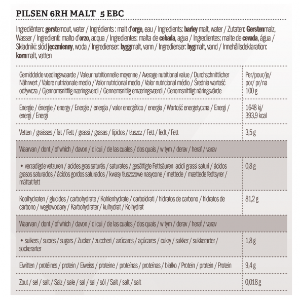 Les Maltiers Pilsen 6RH  5 EBC 5 kg 3