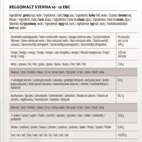 Belgomalt Vienna 10 - 12 EBC 5 kg 2