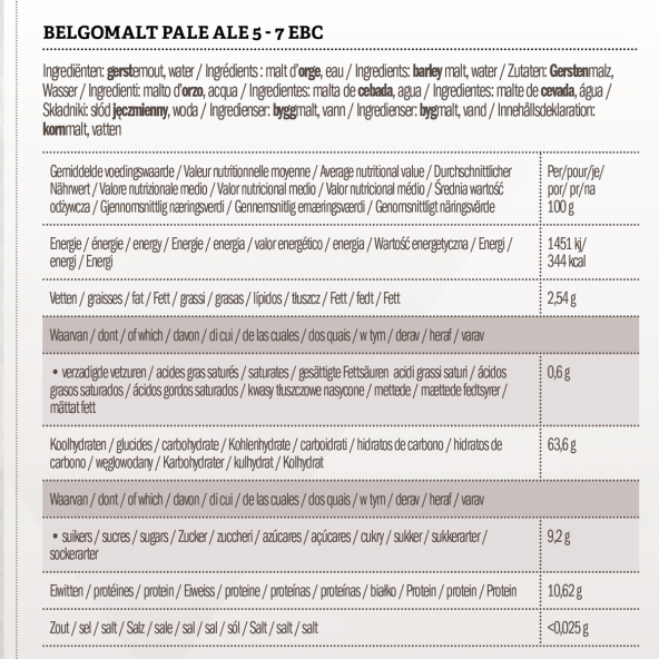 Belgomalt Pale Ale 5 - 7 EBC 1 kg 2