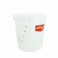 Brewferm Weißer Eimer 30 l mit Skala und Deckel