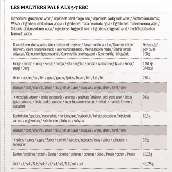 Les Maltiers Pale Ale 5-7 EBC 25 kg 3