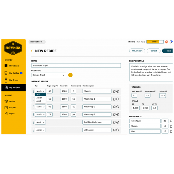 Brew Monk Mega Deal: Brew Monk B50 WLAN & C60 Gärbehälter & Gegenstromkühler & Nachgussheizer 14