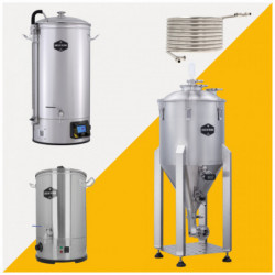 Brew Monk Mega Deal: Brew Monk B50 WLAN & C60 Gärbehälter & Gegenstromkühler & Nachgussheizer