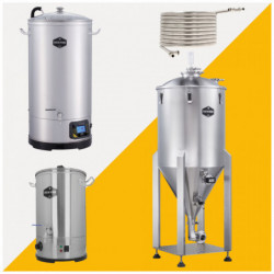 Brew Monk Mega Deal: Brew Monk B70 WLAN & C80 Gärbehälter & Gegenstromkühler & Nachgussheizer