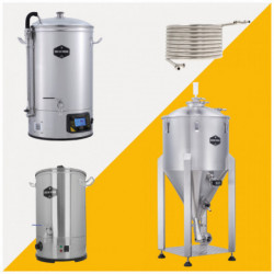 Brew Monk Mega Deal: Brew Monk B40 WLAN & C40 Gärbehälter & Gegenstromkühler & Nachgussheizer