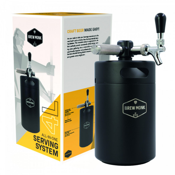 Brew Monk™ 4L Mini Keg - Komplettes Ausschank System