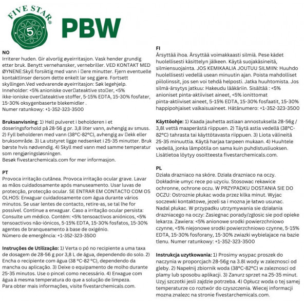 PBW Five Star 1,8 kg 4