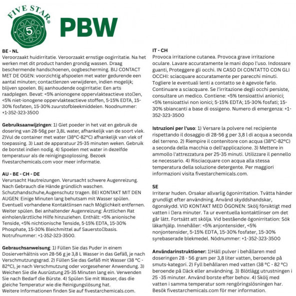 PBW Five Star 22,7 kg  3
